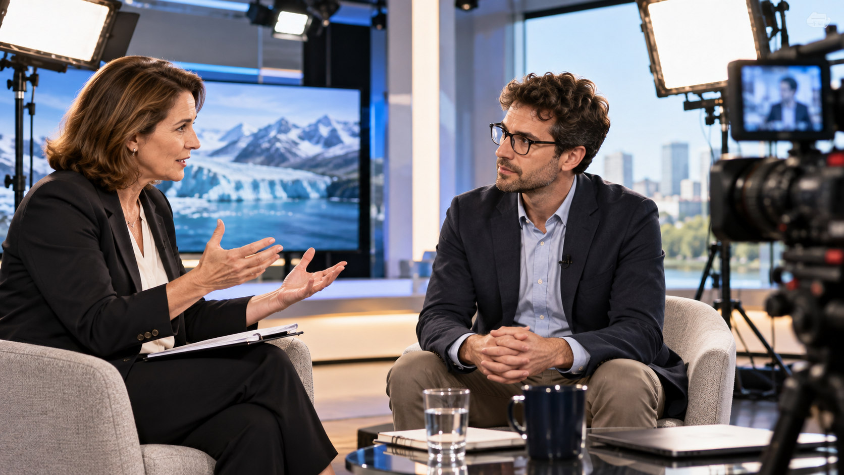 Media training for a first broadcast interview