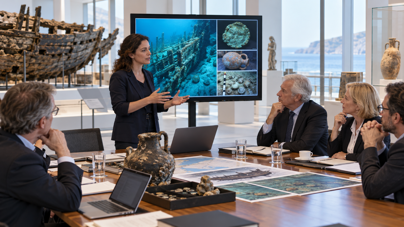 Presenting a controversial marine archaeology discovery to trustees