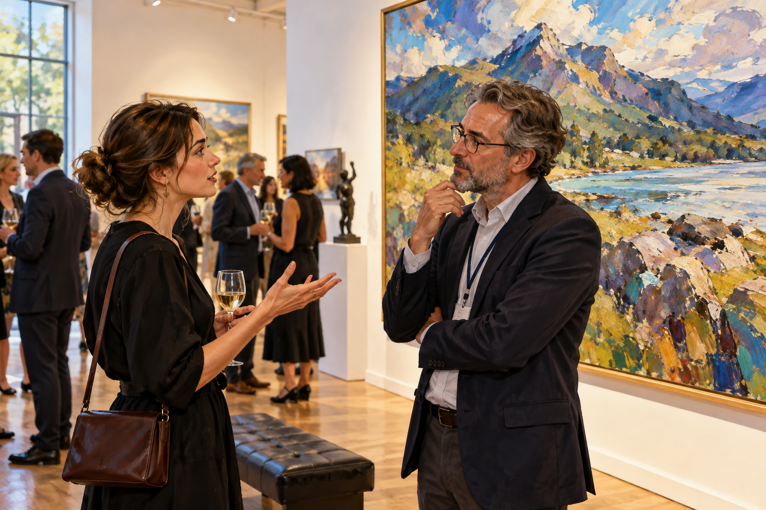 Questioning a gallery curator's interpretation of a painting