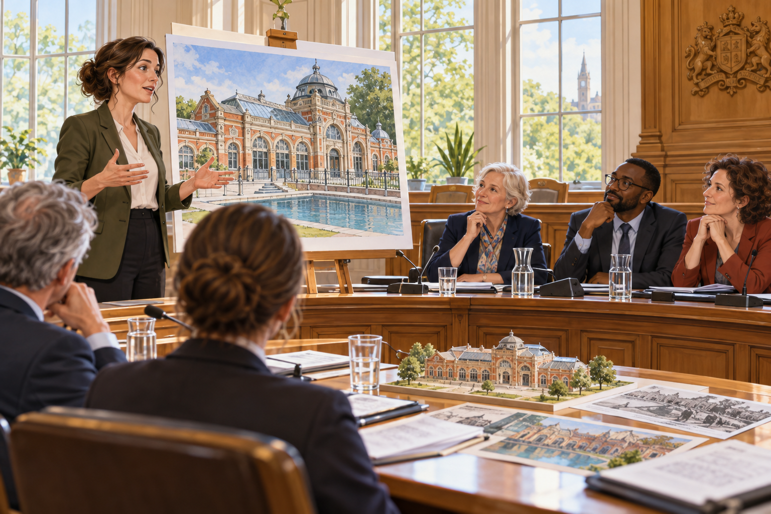 Advocating for listed building status at a council meeting