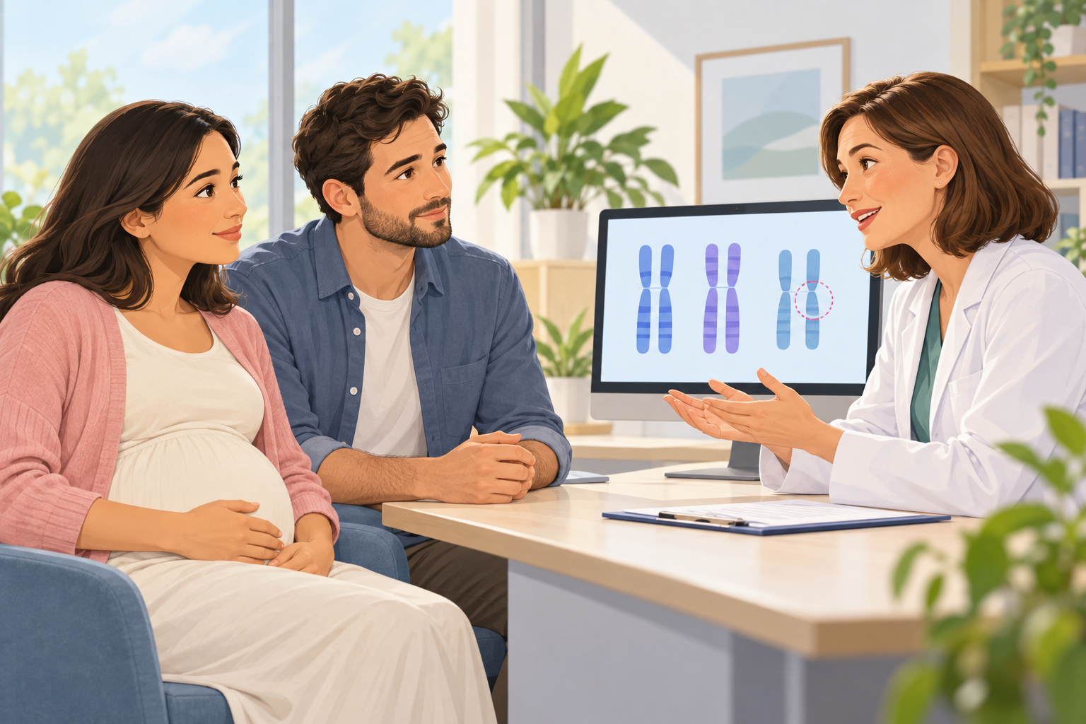 Discussing an uncertain prenatal genetic finding
