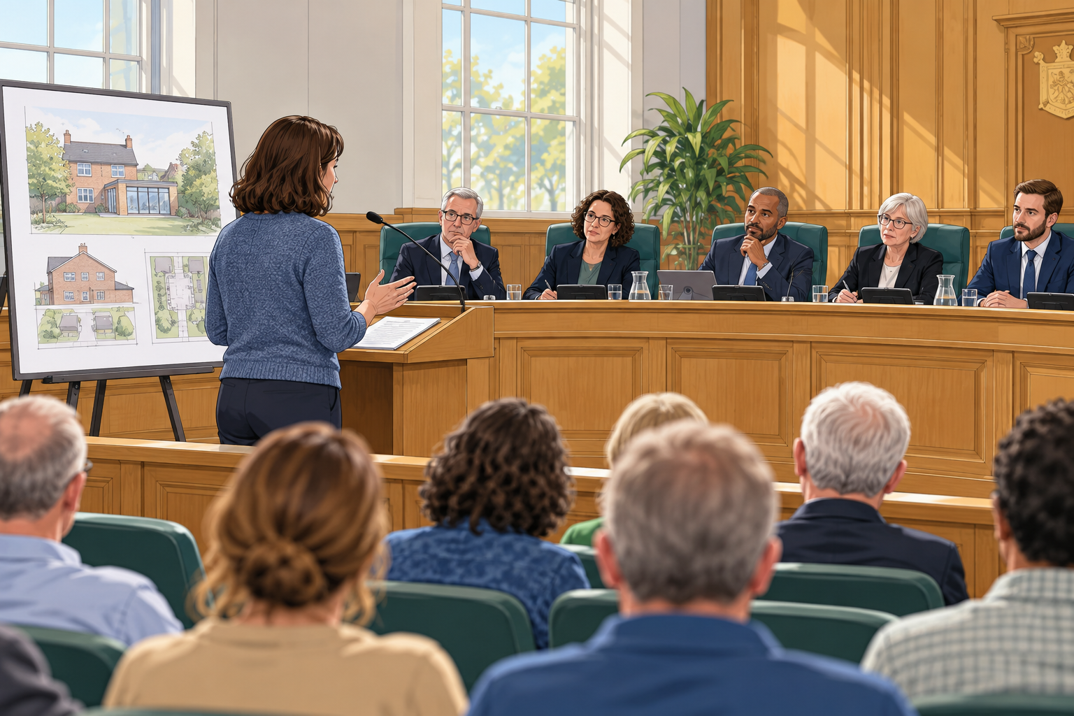 Objecting to a neighbour's planning application at a committee meeting