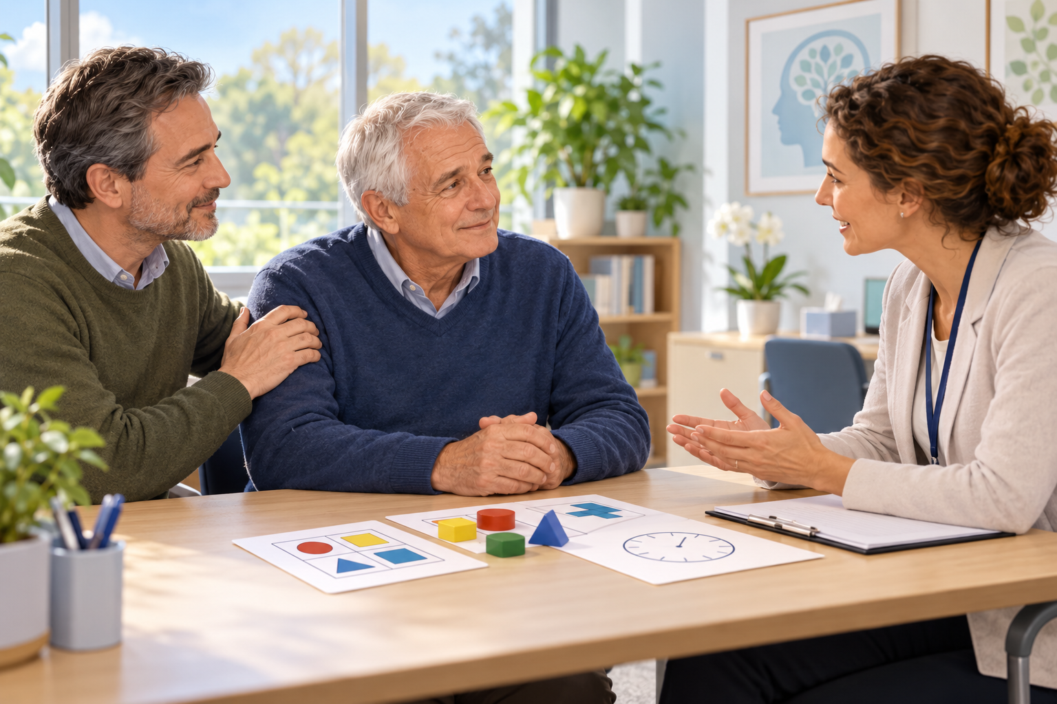 Discussing a friend's cognitive screening referral with a memory clinic