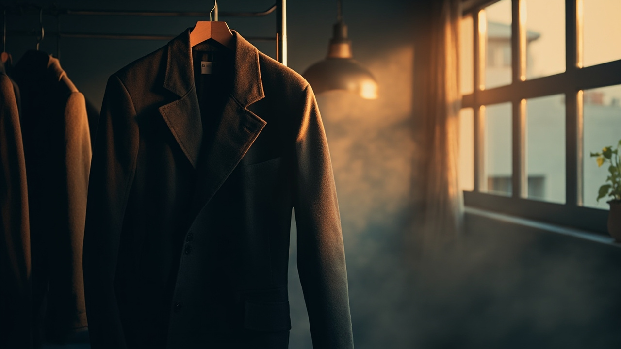 Eine Jacke anprobieren