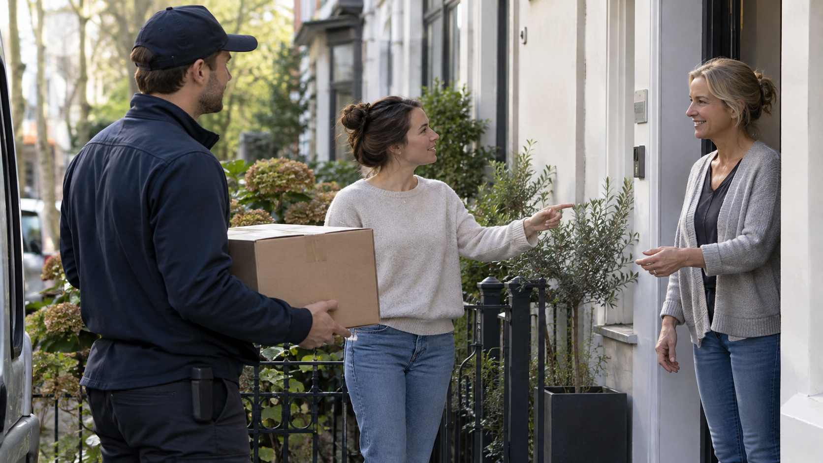 Einen Paketboten einweisen