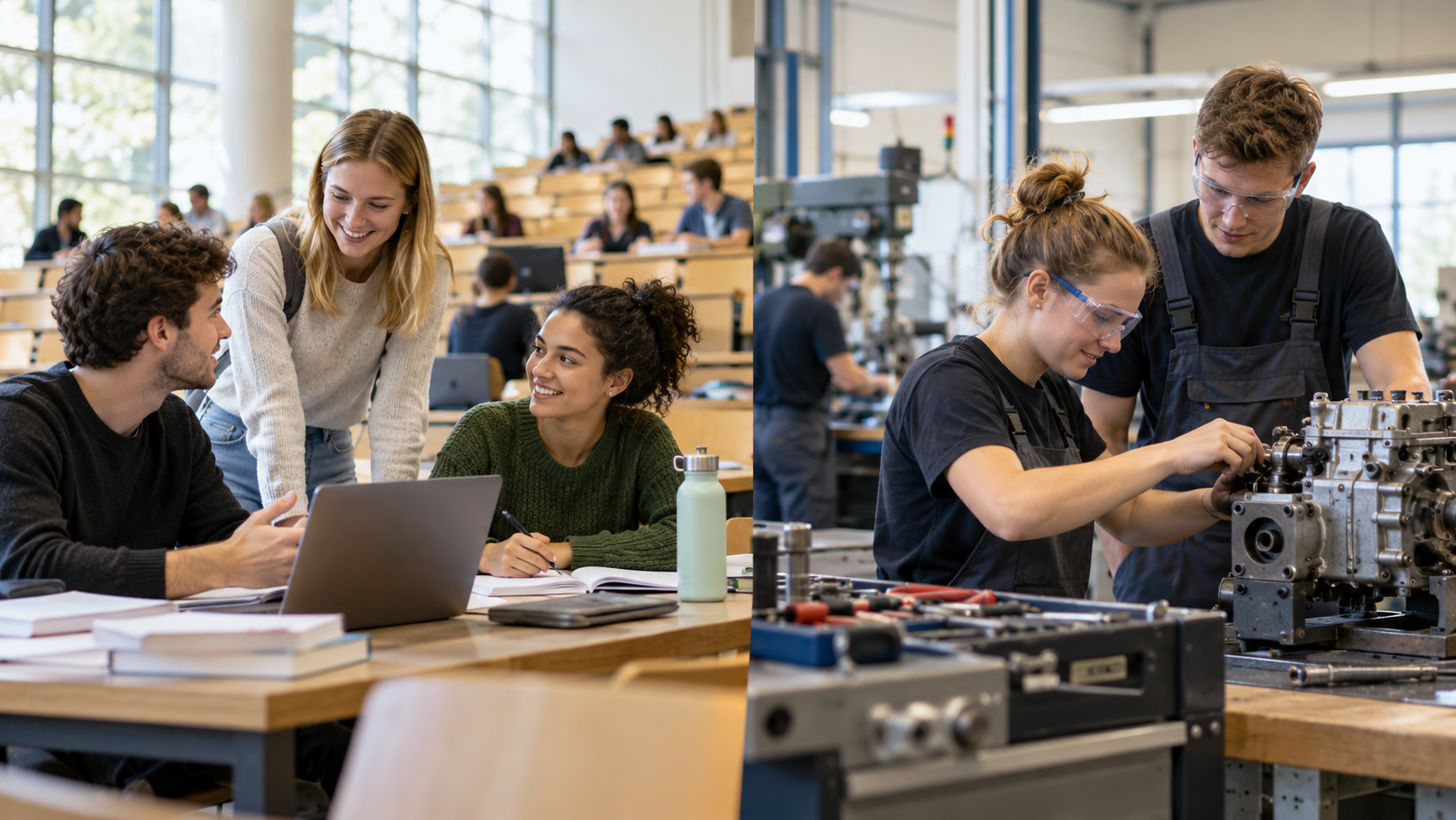 Studium und Ausbildung vergleichen