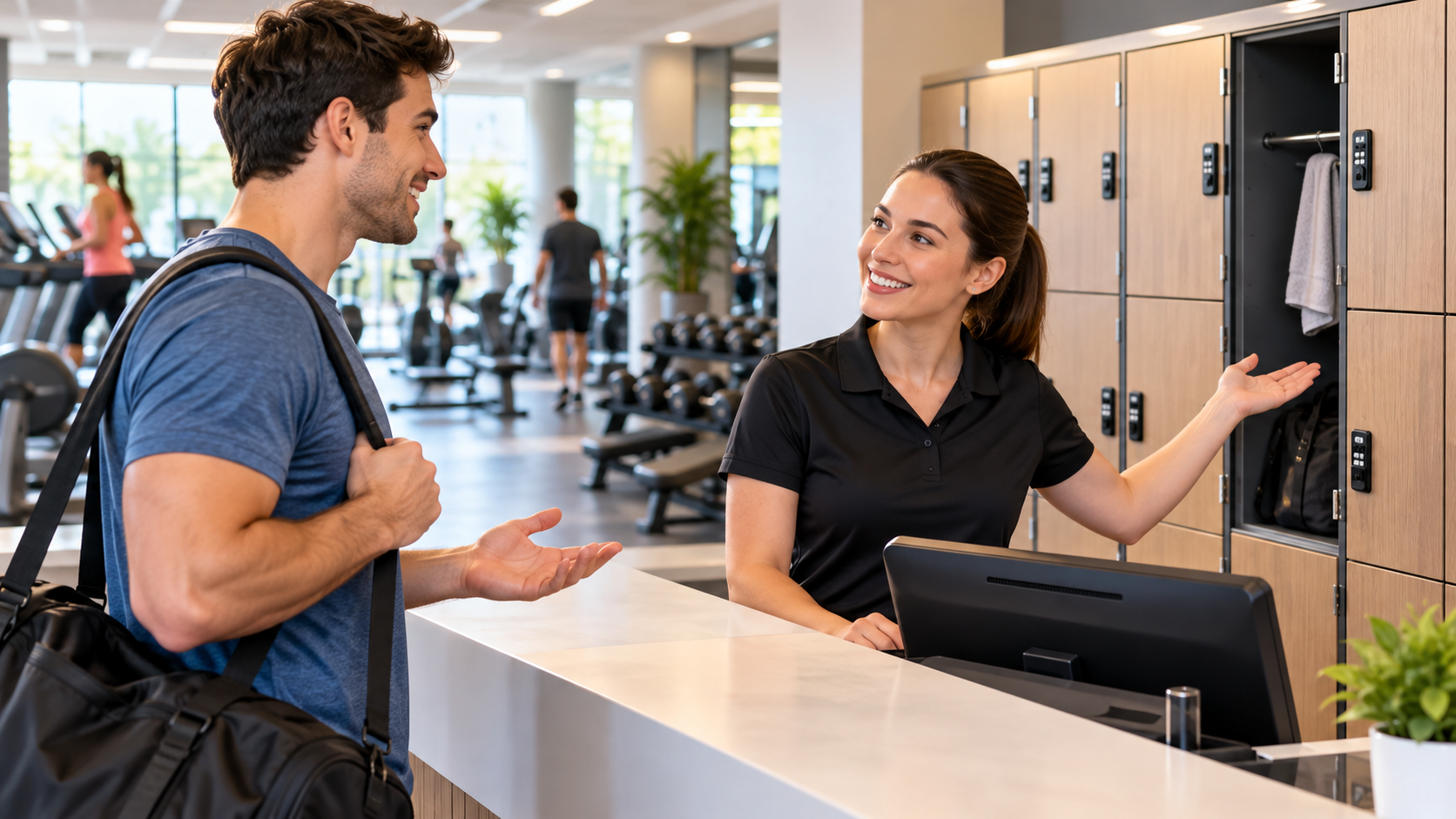 Asking about a gym locker rental