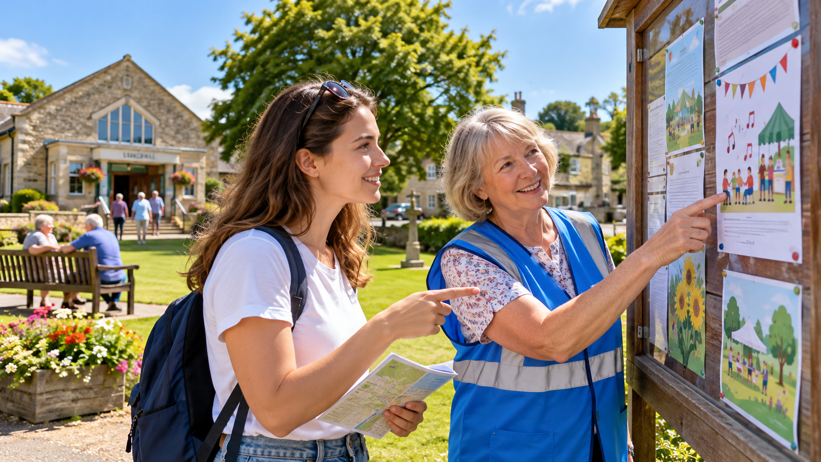 Asking about a village noticeboard time