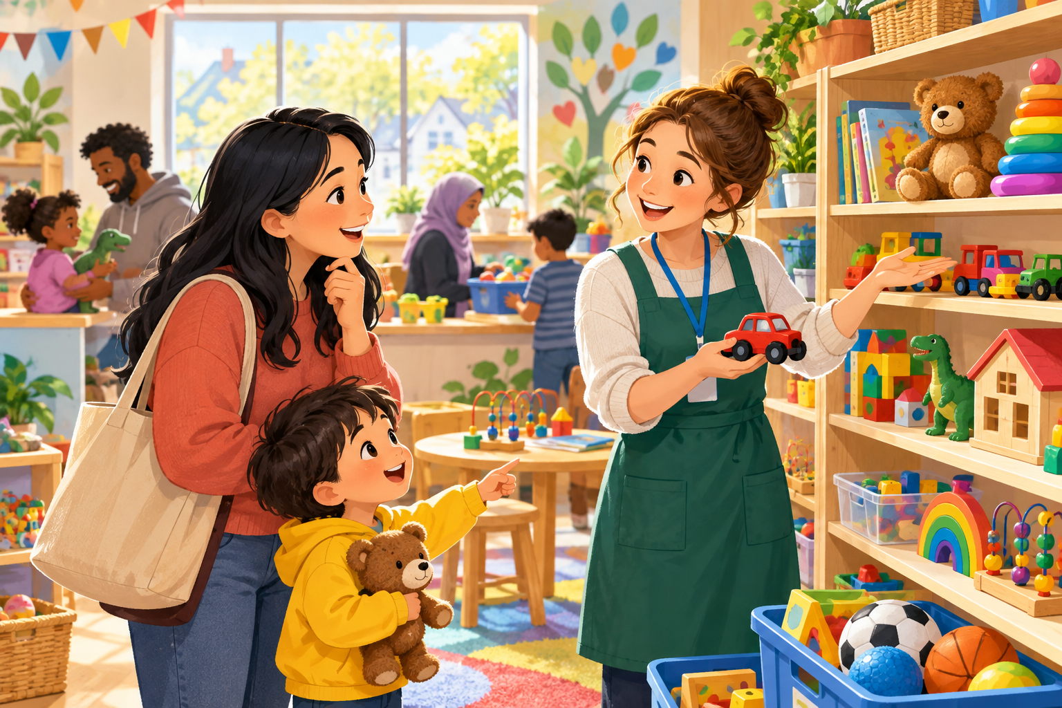 Asking about a public toy library
