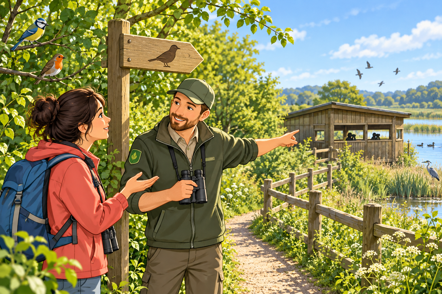 Asking about a public birdwatching hide
