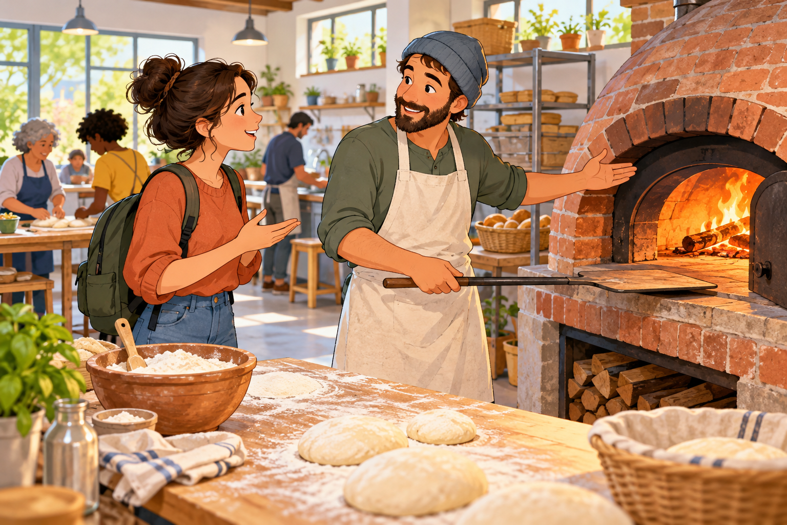 Asking about a public bread oven in a community kitchen