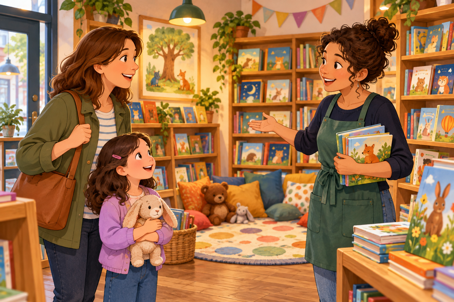 Asking about a public storytime session at a bookshop
