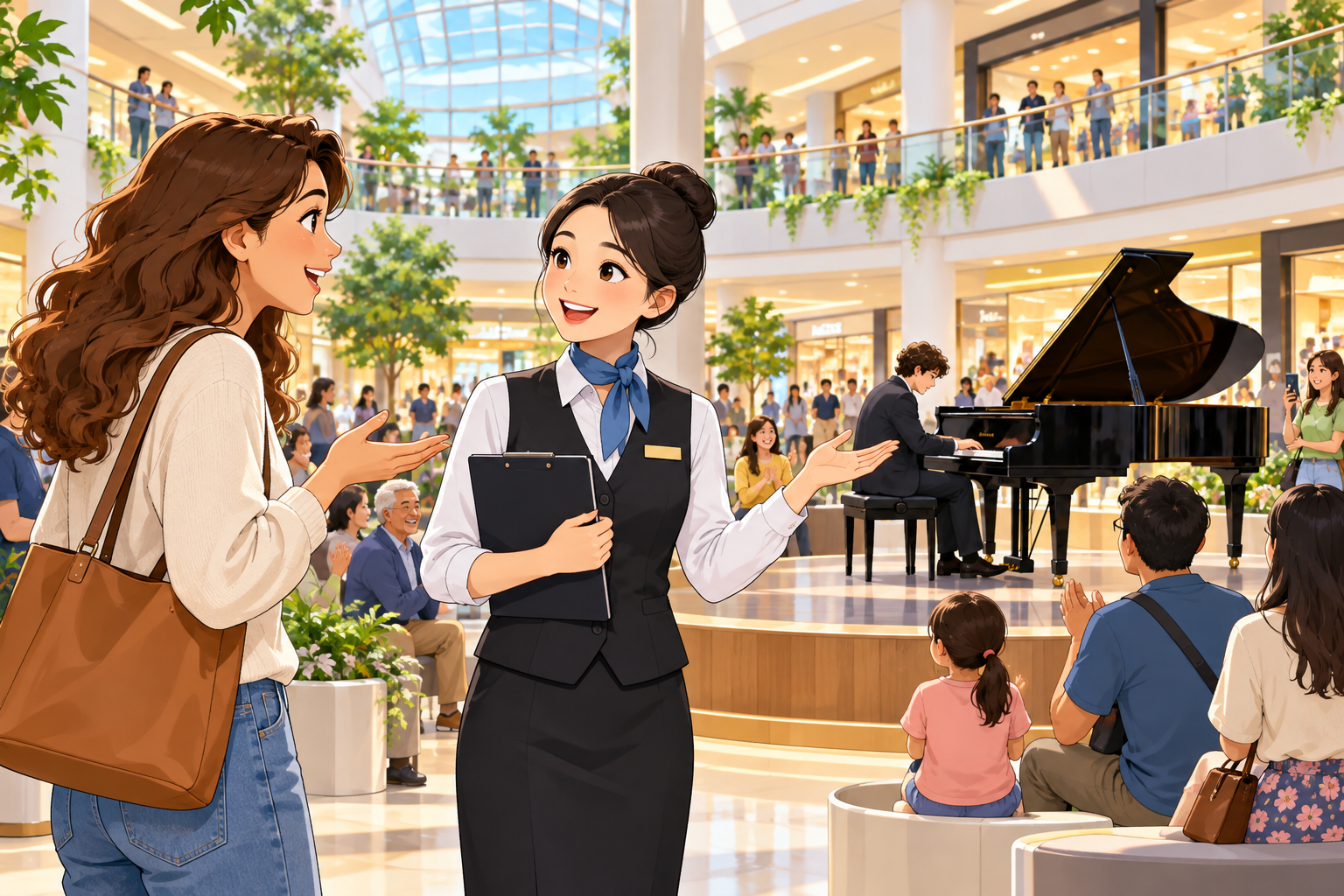 Asking about a public piano performance time