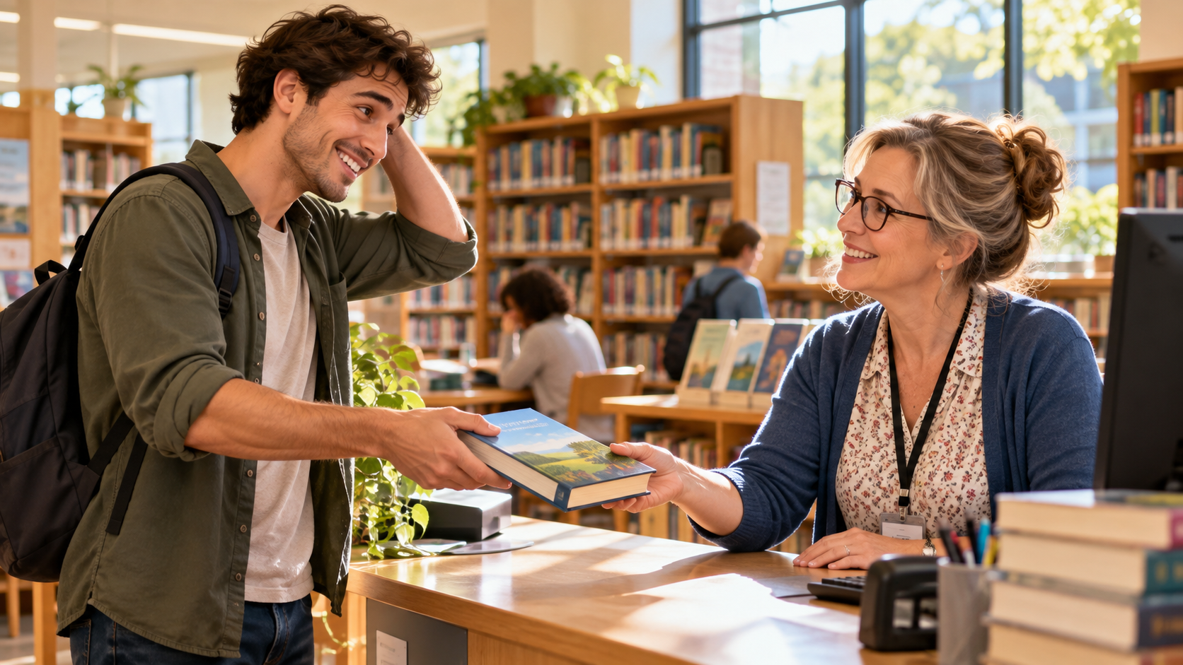 Returning a library book late