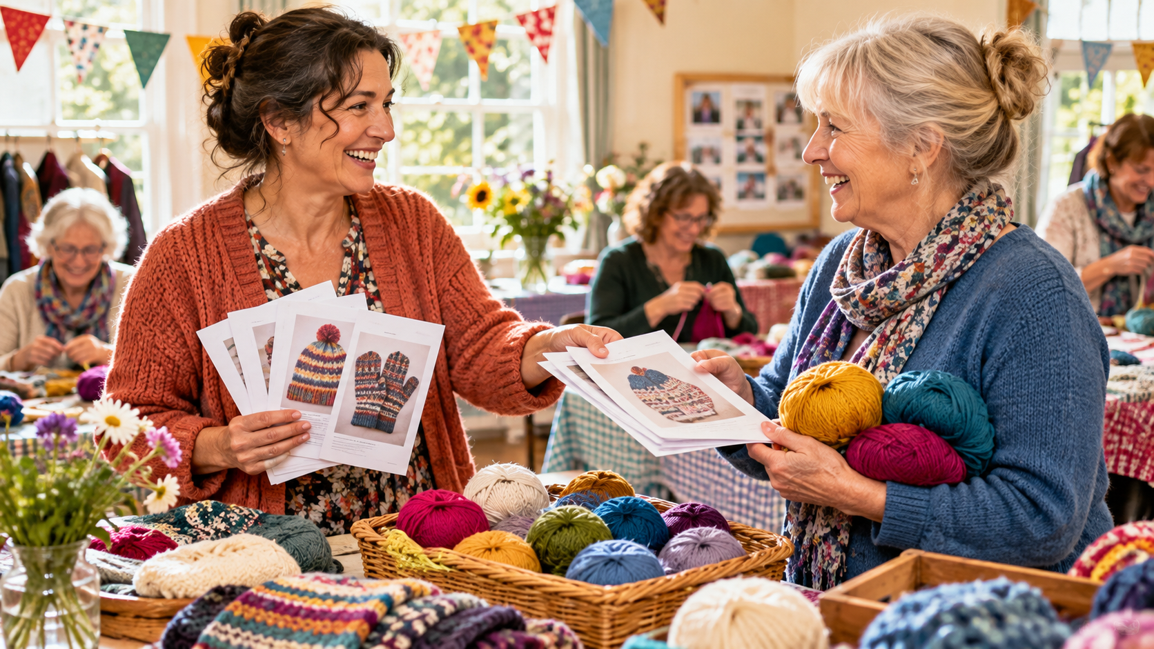 Asking about a local community knitting pattern swap