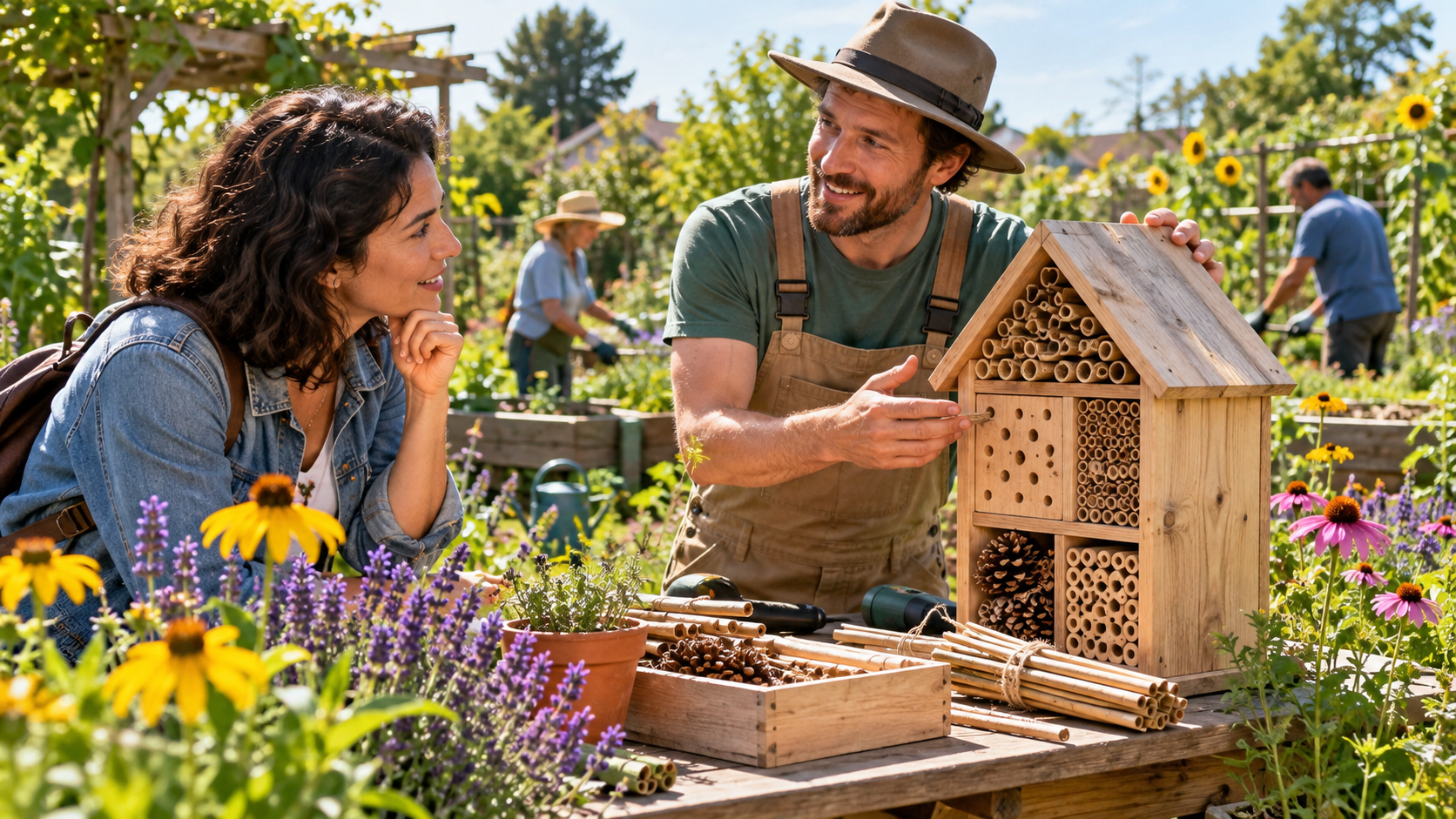 Asking about a local community bee hotel workshop