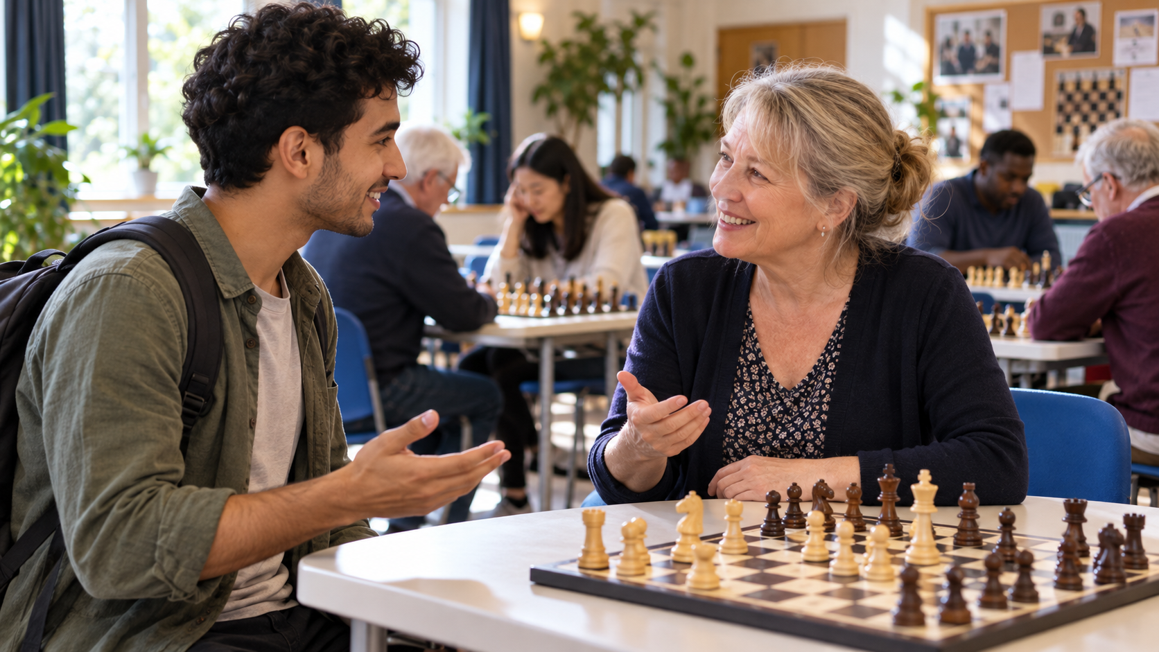 Asking about a local community chess club