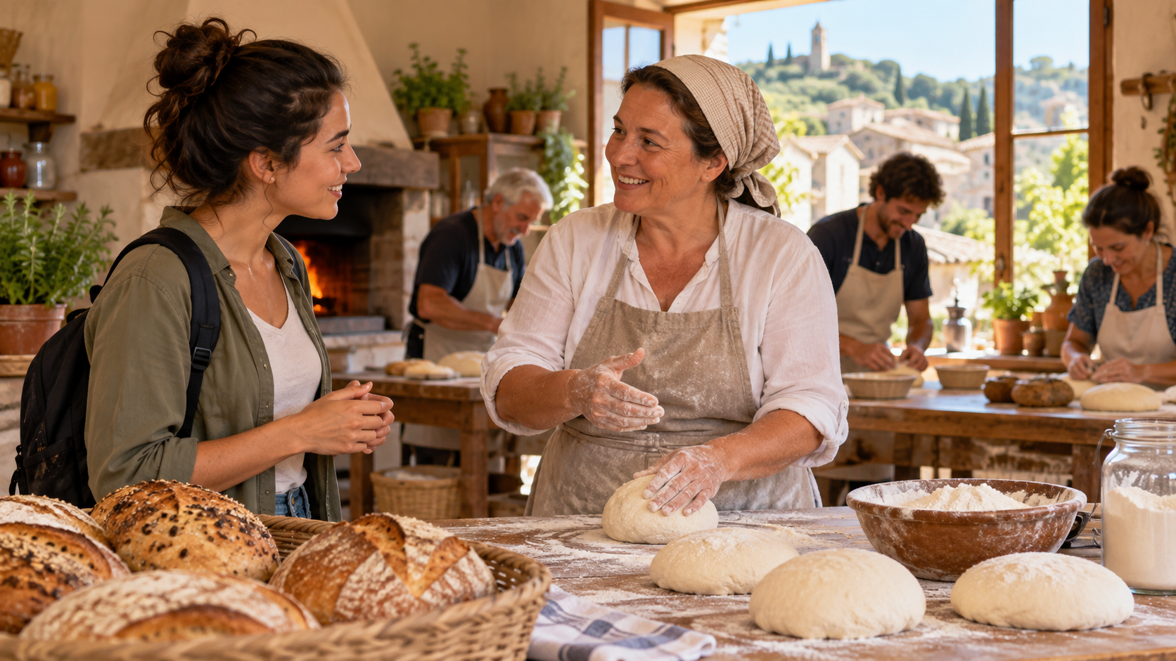 Asking about a local community bread-making workshop