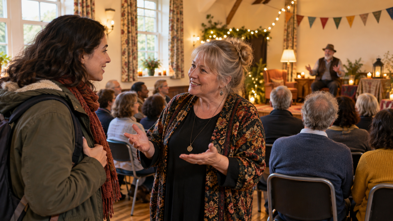 Asking about a local community storytelling evening