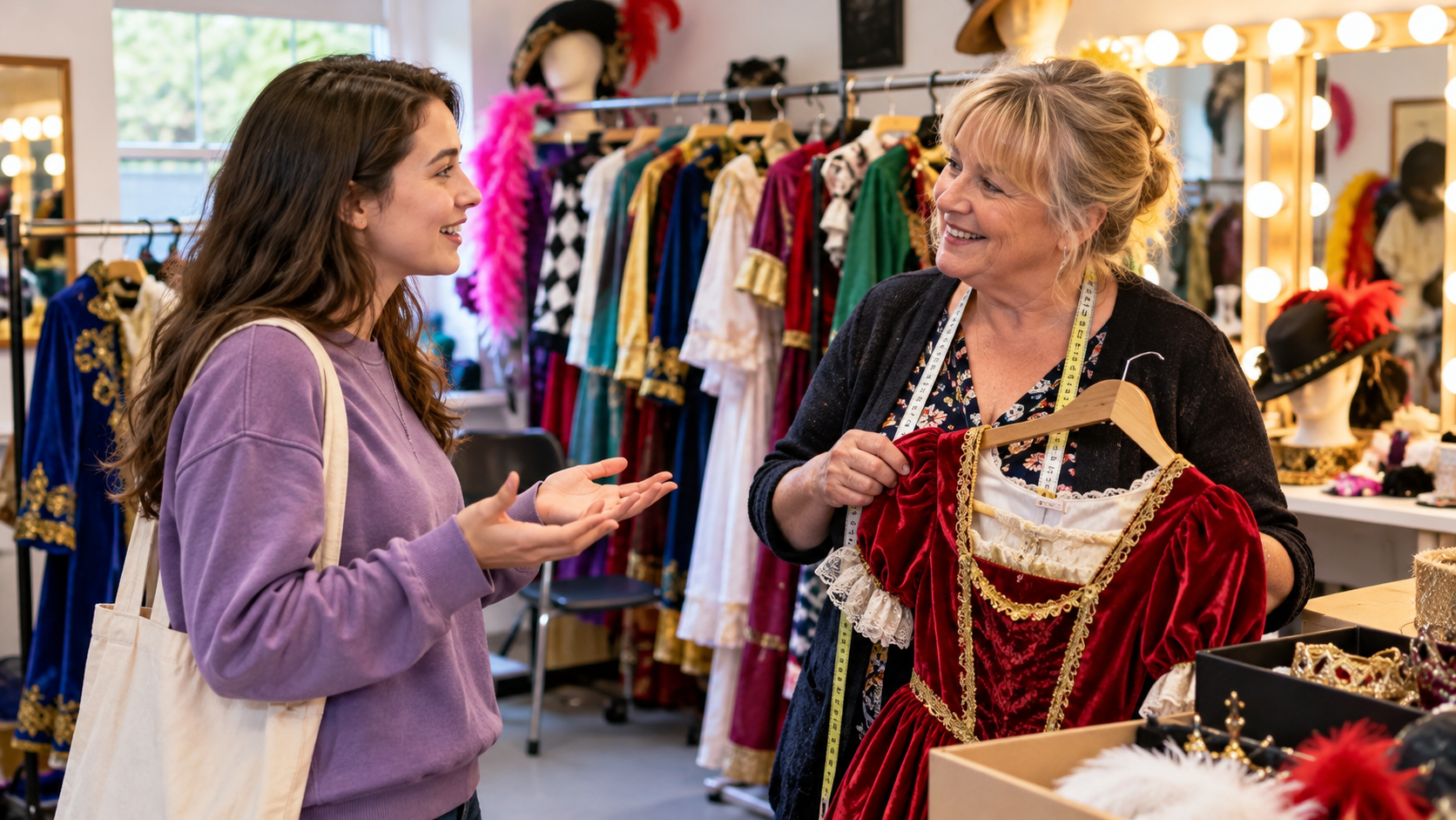 Asking about a local amateur dramatics costume hire