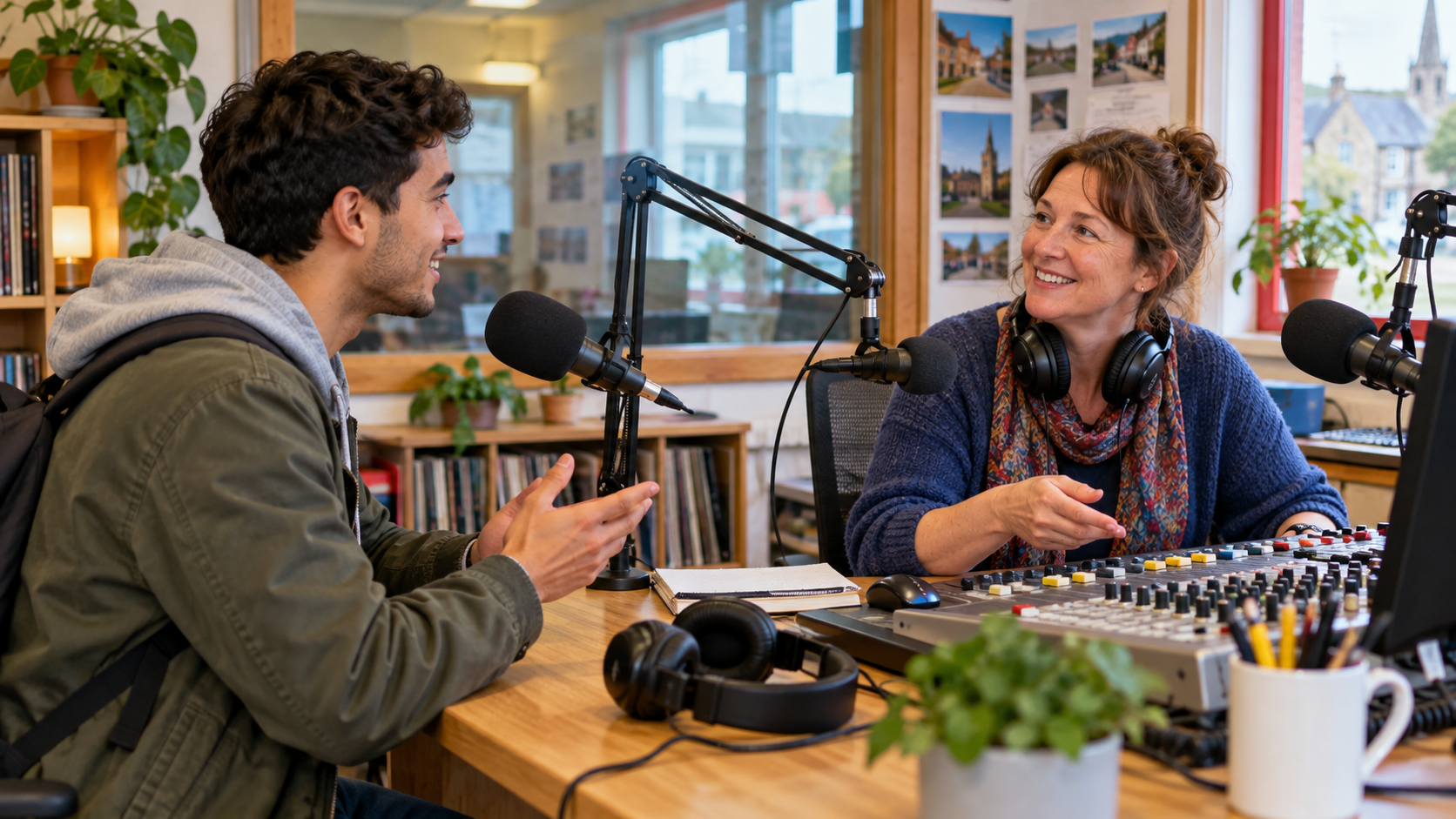 Asking about a local community radio station