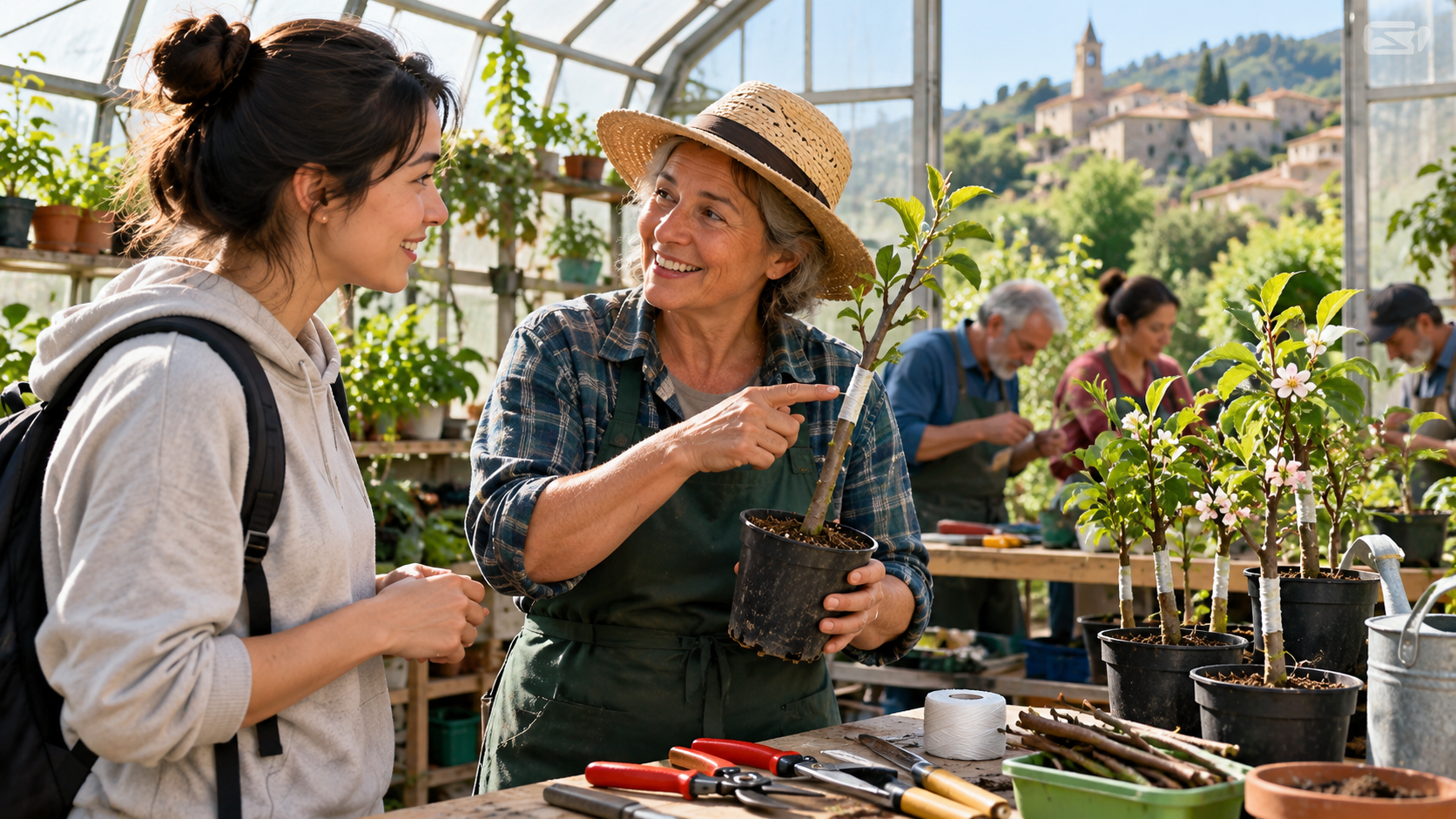 Asking about a local community vegetable-grafting workshop