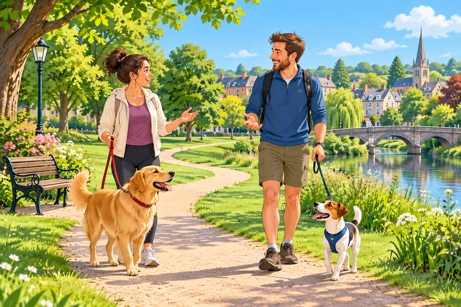 Asking for a dog-walking route recommendation