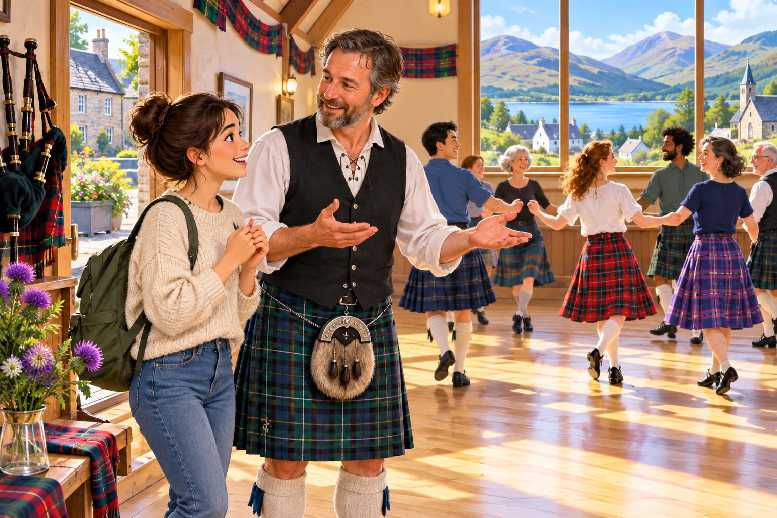 Asking about a local community traditional dance workshop