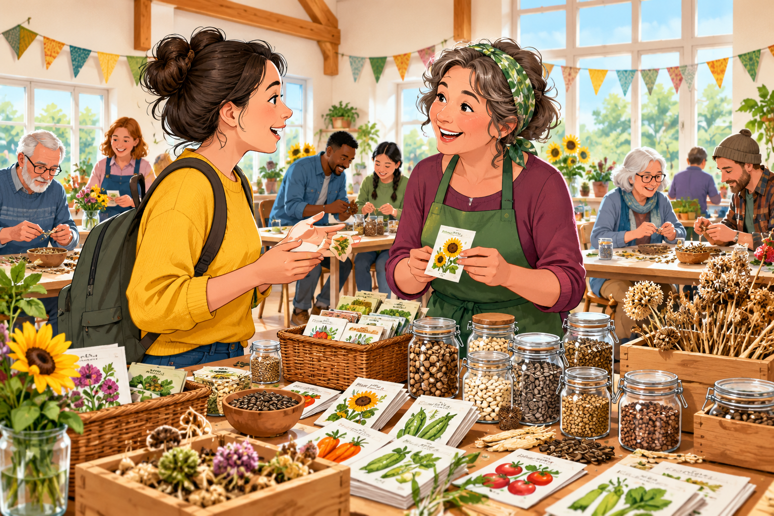 Asking about a local community seed-saving workshop