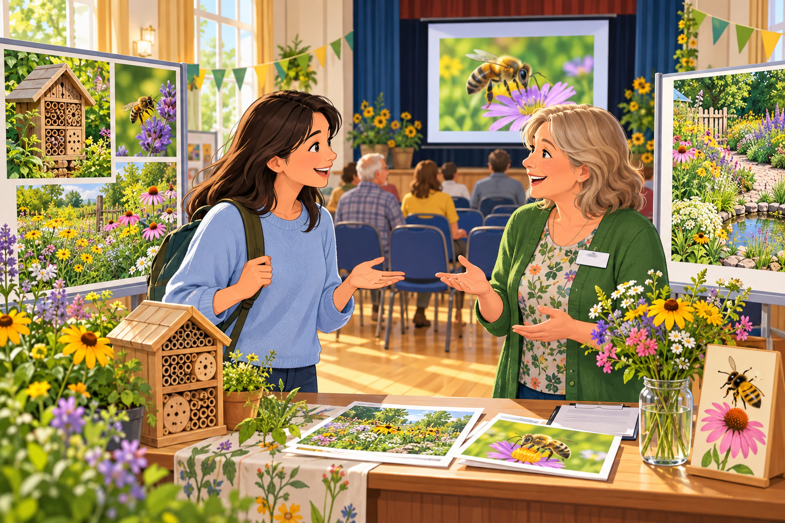 Asking about a local community bee-friendly gardening talk