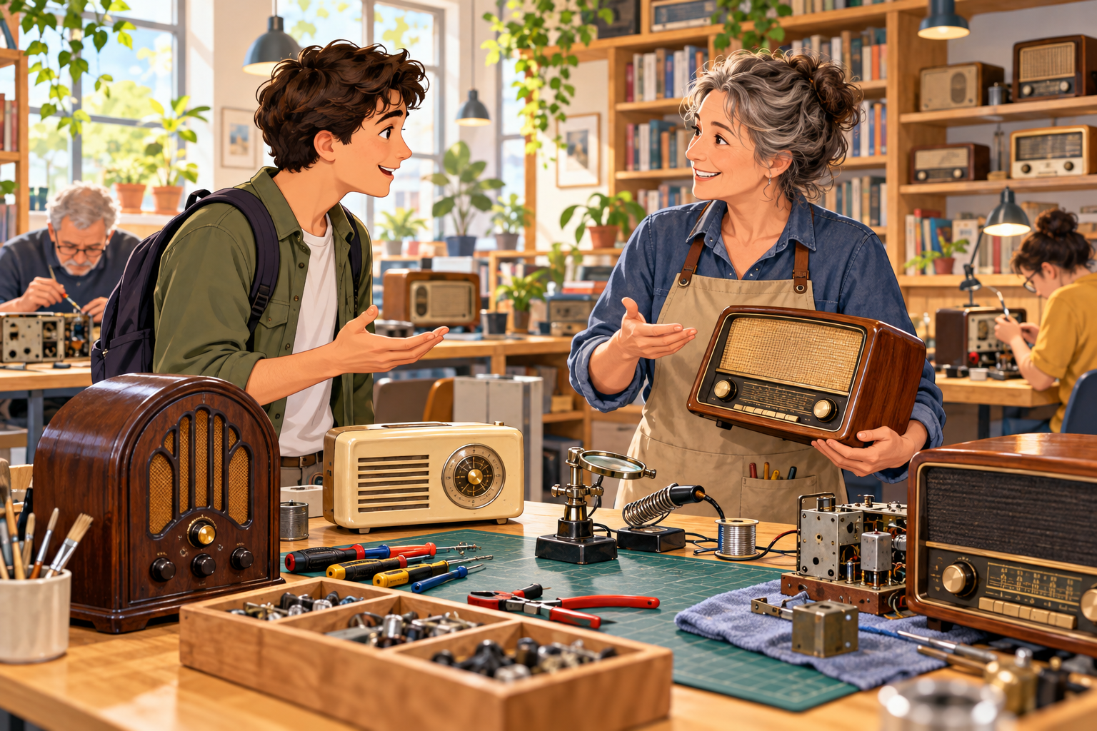 Asking about a local community vintage radio restoration workshop