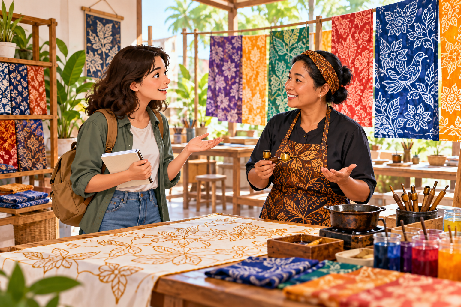 Asking about a local community batik workshop