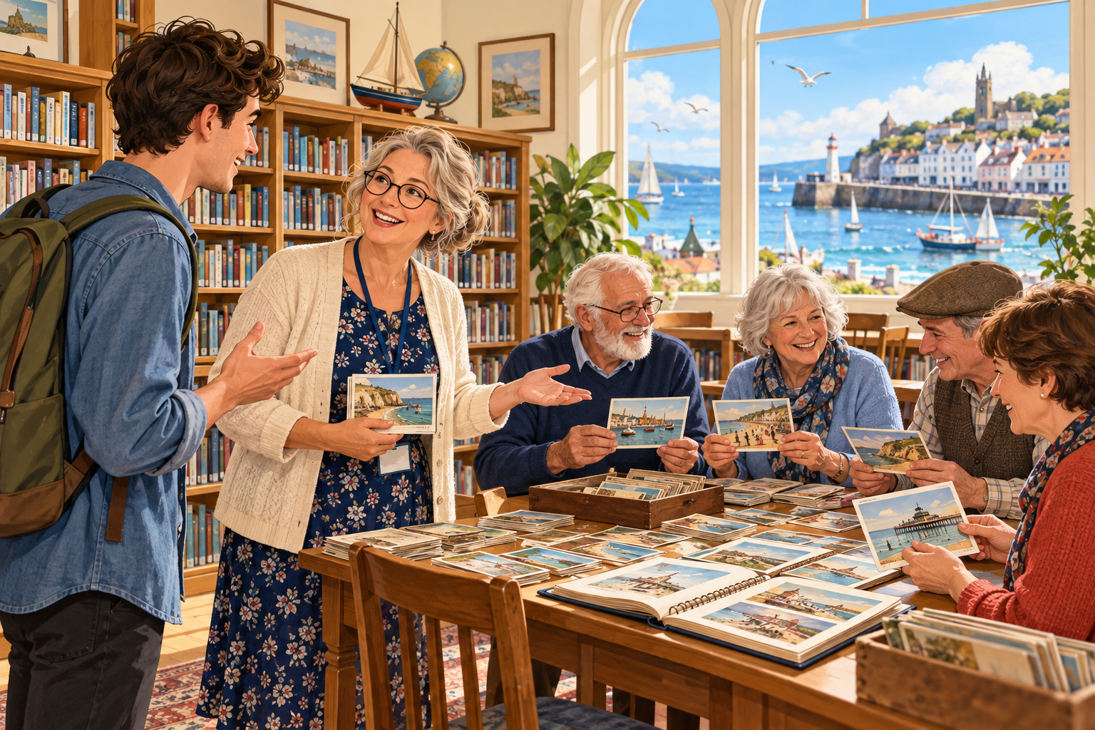 Asking about a local community vintage postcard collecting meetup