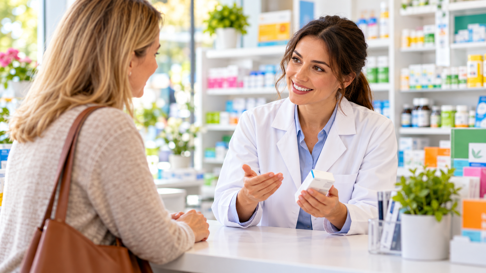 Asking a pharmacist for advice