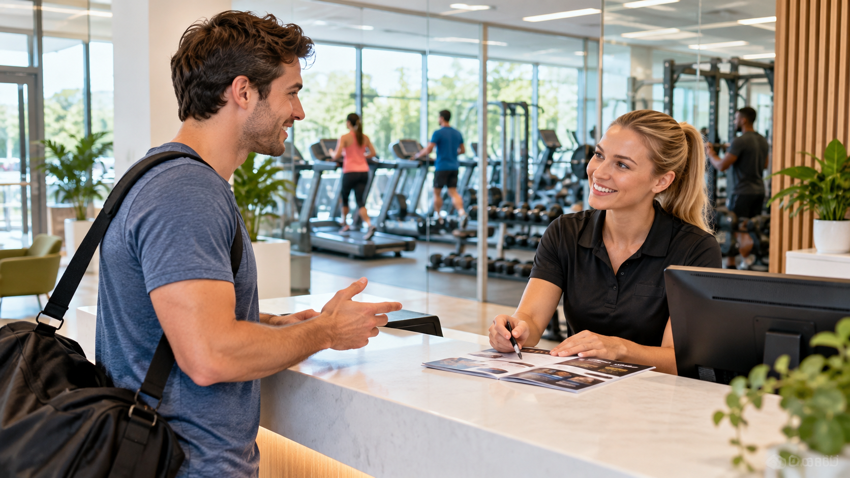 Joining a leisure centre gym