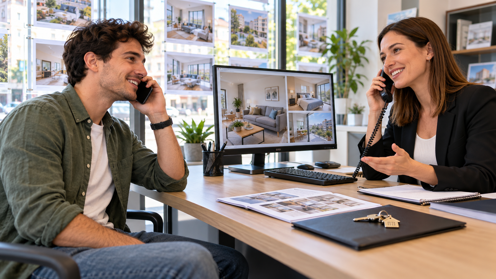 Ringing an estate agent about a flat