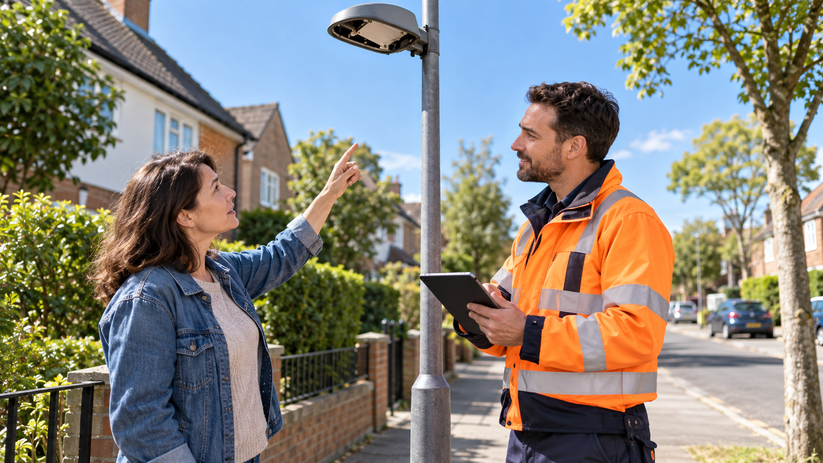 Reporting a Broken Streetlight to the Council