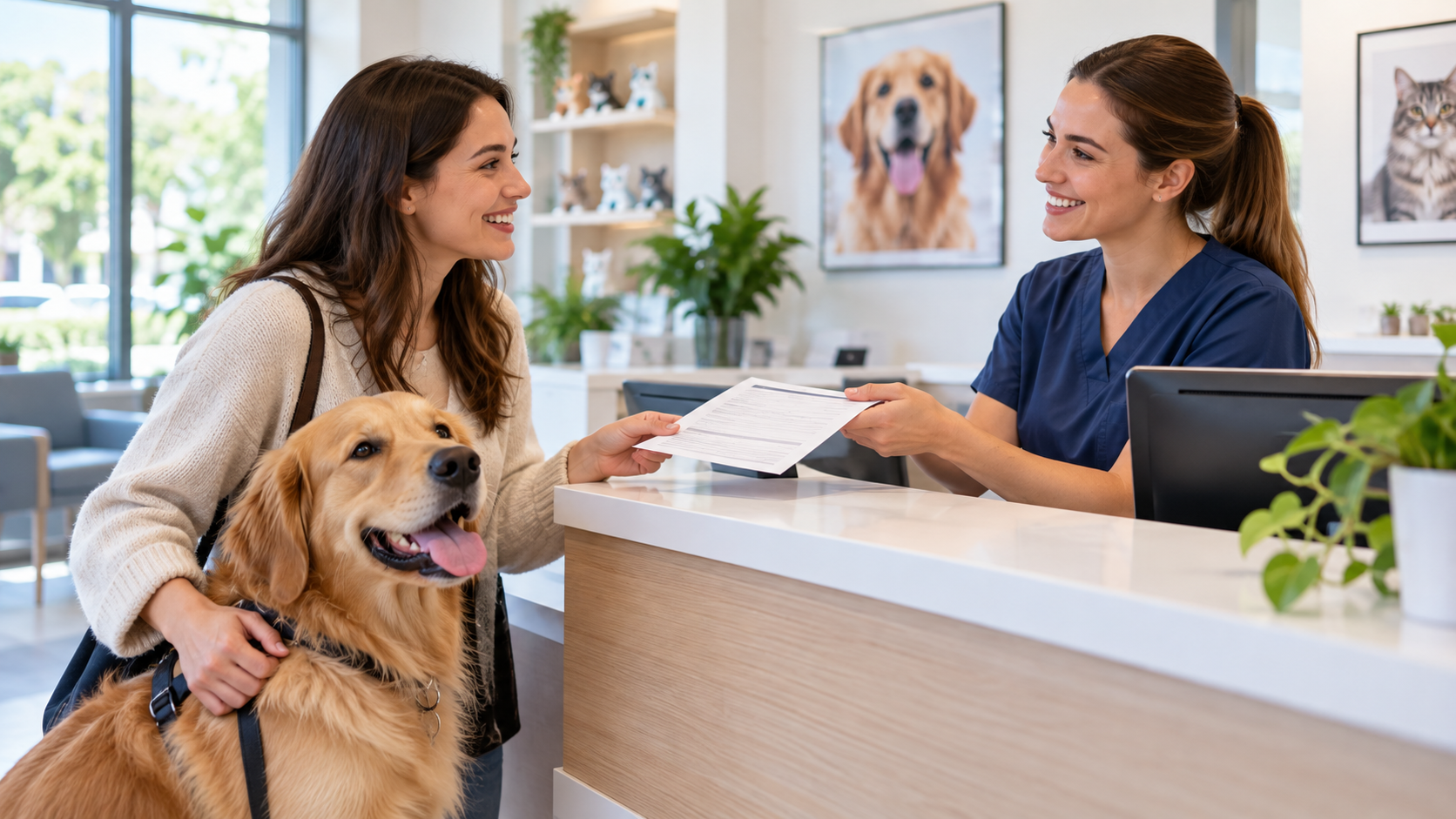 Requesting a pet vaccination record from the vet