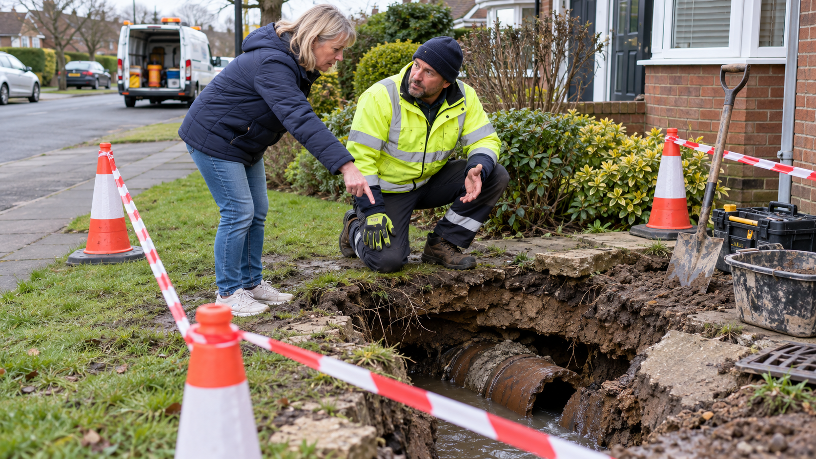 Reporting a collapsed drain