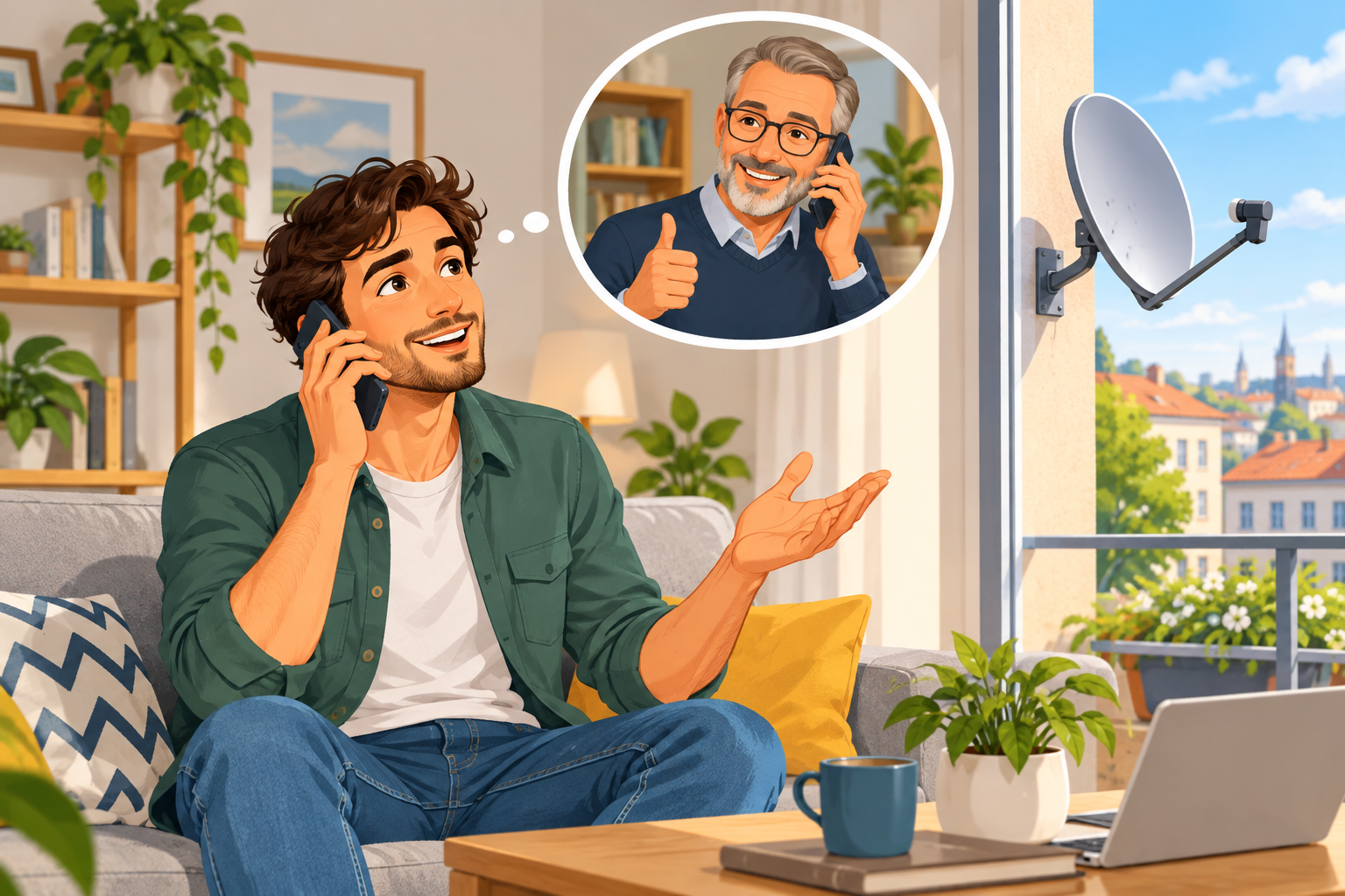Asking permission to install a satellite dish
