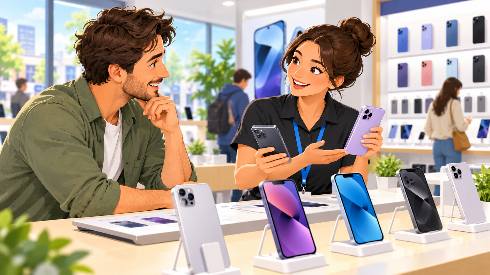 Discussing a phone contract upgrade