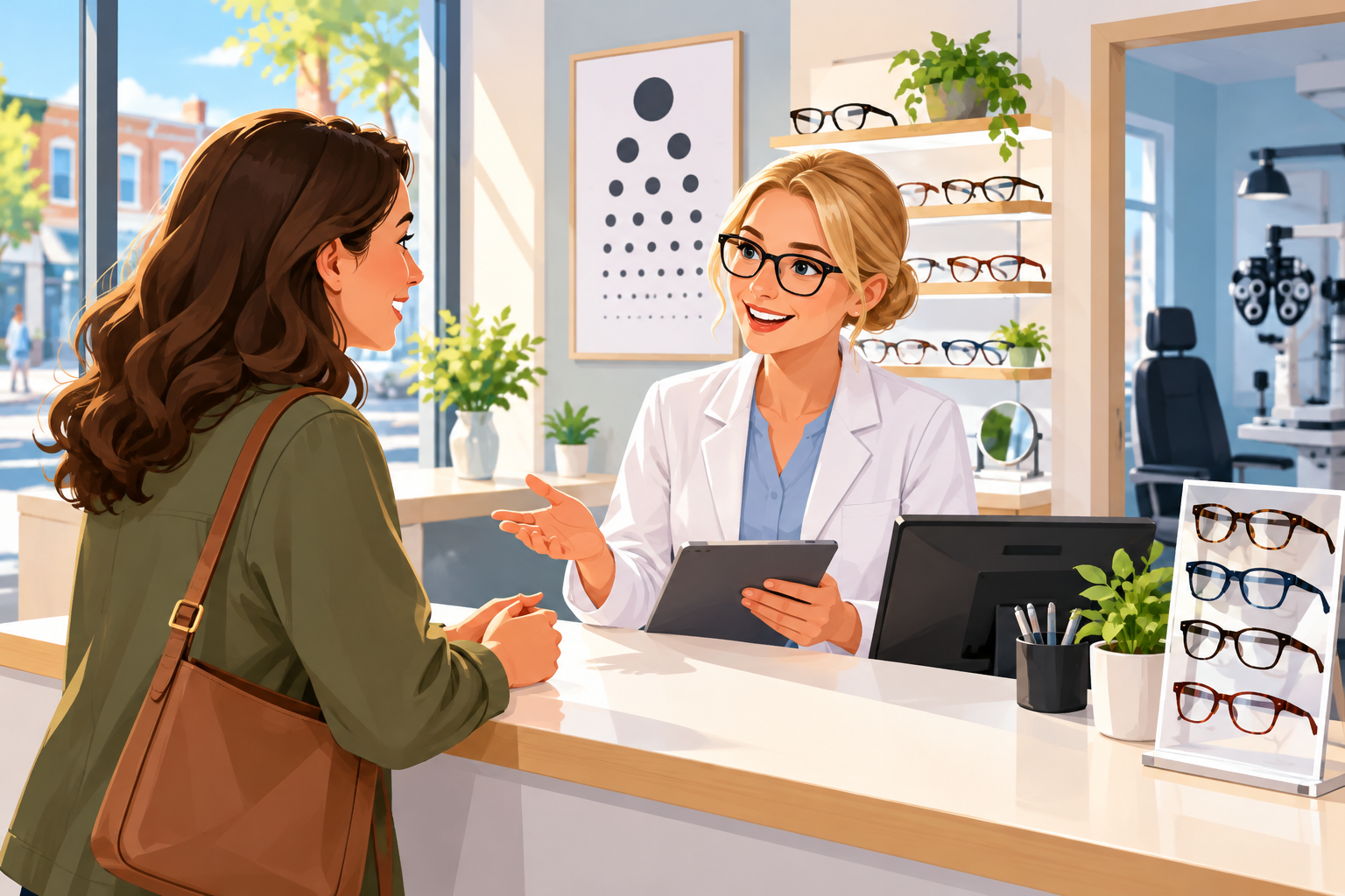 Booking an Eye Test at the High Street Optician's