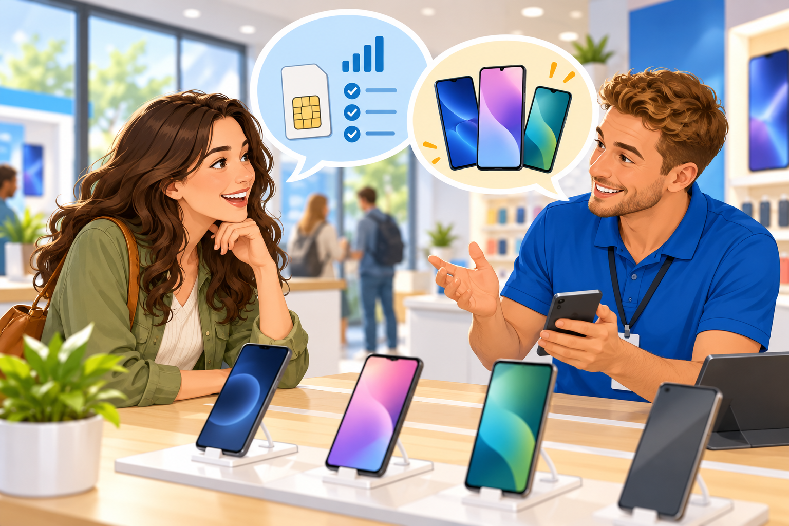 Discussing a phone contract renewal