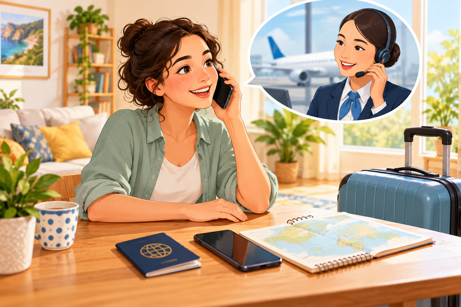 Checking in for a flight