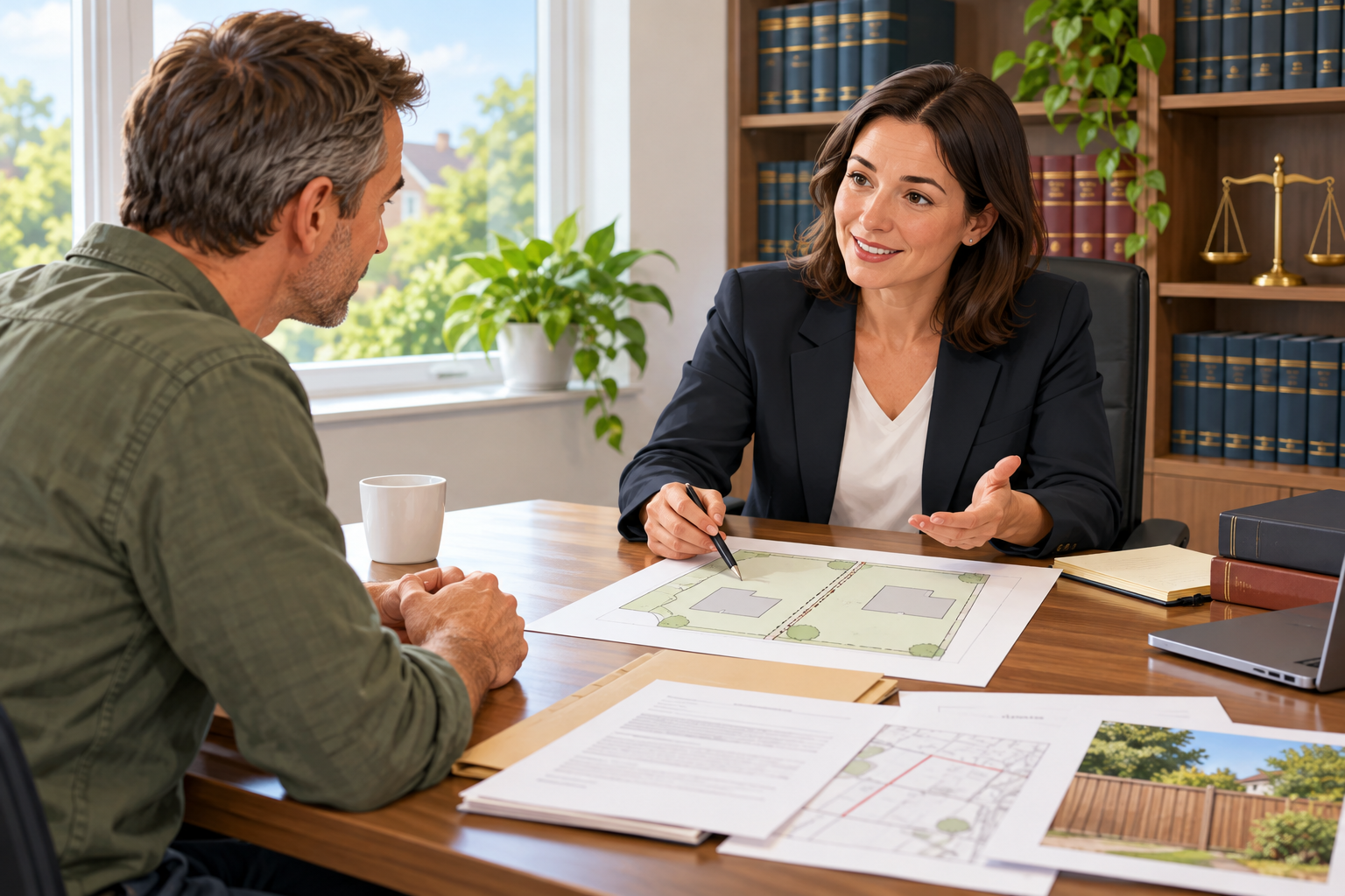 Calling a solicitor about a boundary dispute