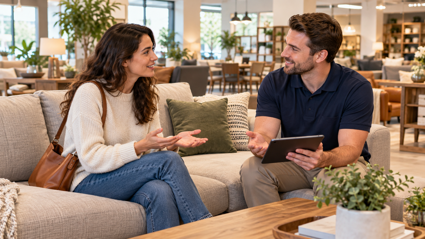 Discussing a Delayed Furniture Delivery
