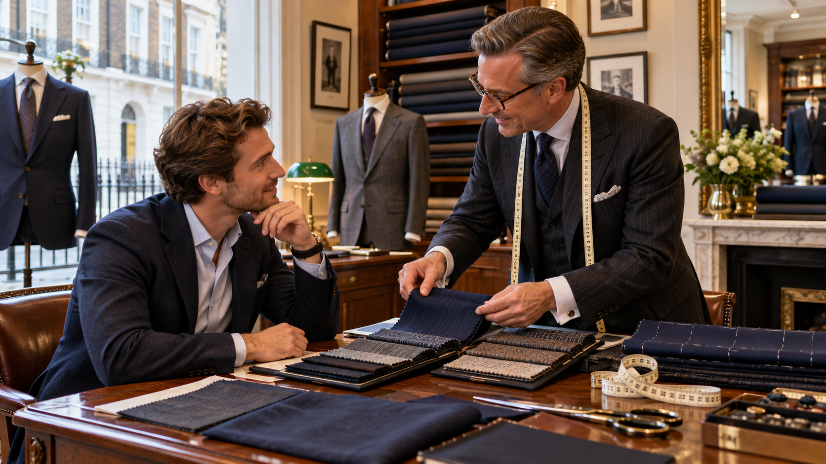 Booking a bespoke suit fitting