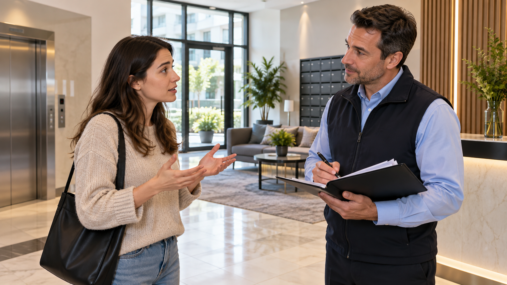 Reporting a noise disturbance to the building manager