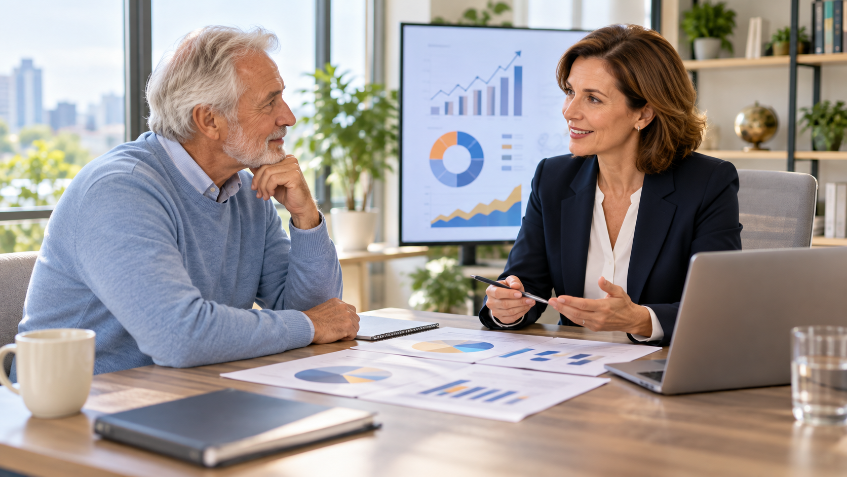 Discussing retirement investment options