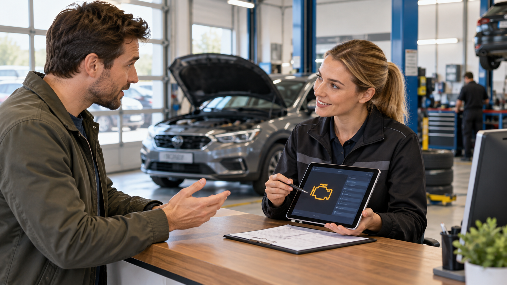 Arranging a car diagnostic appointment